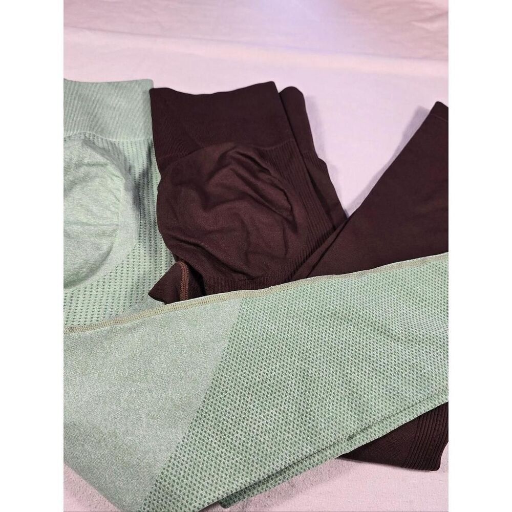 Unbranded Women's Green and Brown Leggings